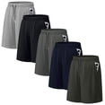 thumbnail image 1 of ASUDESIRE 5 Pack Men's Athletic Shorts Mesh Workout Gym Activewear Basketball Shorts 8" Inseam With Pockets, 1 of 7