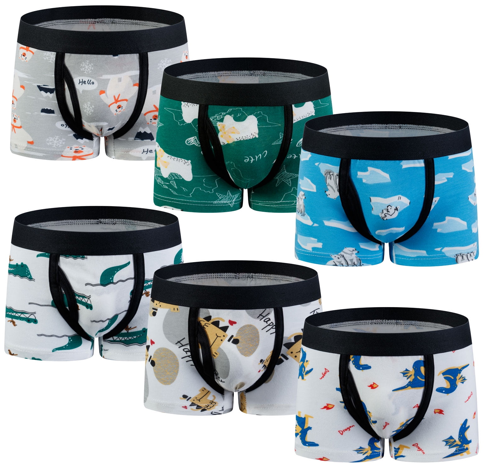 Hanes Toddler Boy Potty Trainer Brief Underwear, 6 Pack, Sizes 2T-4T