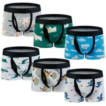 ASUDESIRE Boys' Toddler Underwear Cotton Boxers Boyshorts 6 Pack-Wal-boy01-8