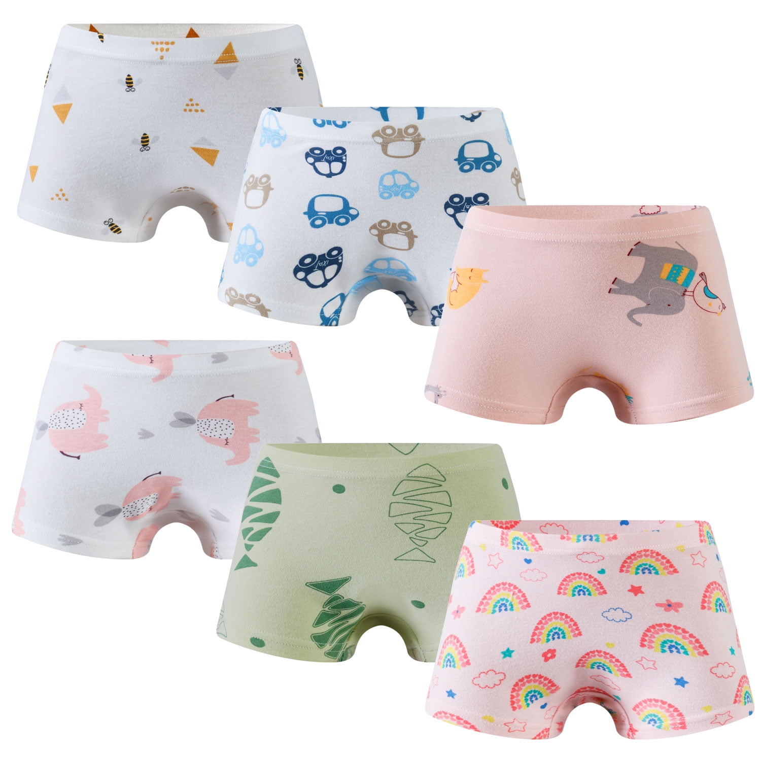 Hanes Girls' Active Tagless Boyshort Underwear, 5 Pack Panties (Little Girls  & Big Girls) 