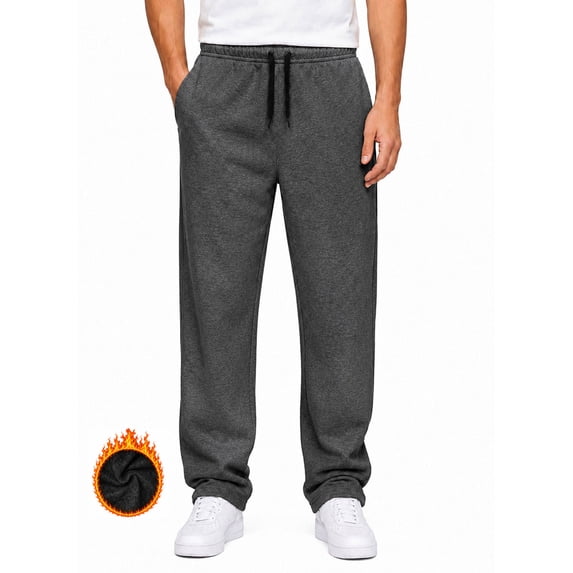 ASUDESIRE Men's Sweatpants Fleece Straight Active Athletic Pants Running Workout Gym Pants with Pockets