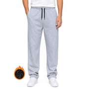 ASUDESIRE Men's Sweatpants Fleece Straight Active Athletic Pants Running Workout Gym Pants with Pockets