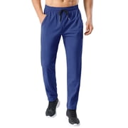 ASUDESIRE Mens Sweatpants Quick Drying Open Bottom Active Athletic Casual Pants Jogger Running Workout Gym Pants with Pockets