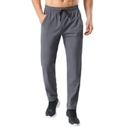 ASUDESIRE Mens Sweatpants Quick Drying Open Bottom Active Athletic Casual Pants Jogger Running Workout Gym Pants with Pockets