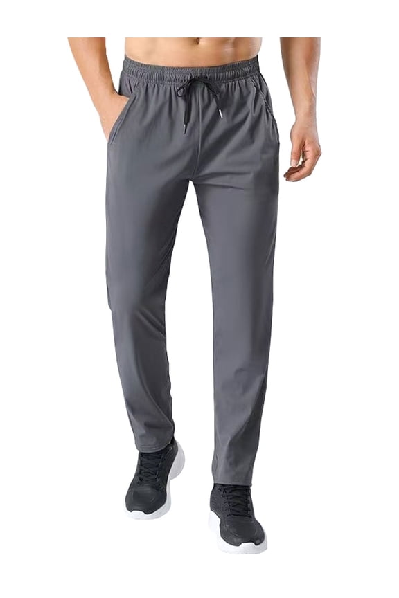 Men's Sweatpants Quick Drying Open Bottom Active Athletic Casual Pants Jogger Running Workout Gym Pants with Pockets