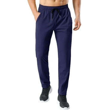ASUDESIRE Men's Sweatpants Quick Drying Open Bottom Active Athletic Casual Pants Jogger Running Workout Gym Pants with Pockets