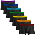 thumbnail image 1 of ASUDESIRE Men's Underwear Boxer Briefs Modal Cotton Trunks Super Soft Underwear 7 Pack for a Week Black-XXL, 1 of 6