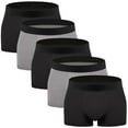 thumbnail image 1 of ASUDESIRE Men's Underwear Boxer Briefs Trunks 5 Pack Soft Cotton Low-rise Underpant-Wal-3B2G-XL, 1 of 7