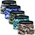 thumbnail image 1 of ASUDESIRE Men's Underwear Boxer Briefs Trunks 5 Pack Soft Cotton Low-rise Underpant-Wal-Camouflage-M, 1 of 7