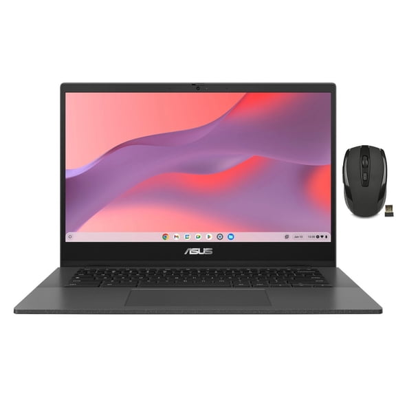 ASUS 14" FHD Chromebook Laptop | MediaTek Kompanio 520 | Integrated Graphics| WIFI | 4GB RAM | 64GB SSD | Chrome OS | Bundle with Wireless Mouse