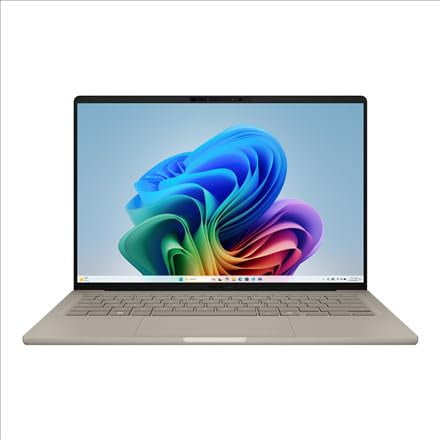ASUS 2025 Zenbook 14” WUXGA Laptop 8-Core Qualcomm Snapdragon X Plus X1P-42-100 Processor Adreno Graphics 16GB LPDDR5 2TB SSD Thunderbolt 4 WiFi AX BT Webcam HDMI2.1 Backlit KB Windows 11 Home