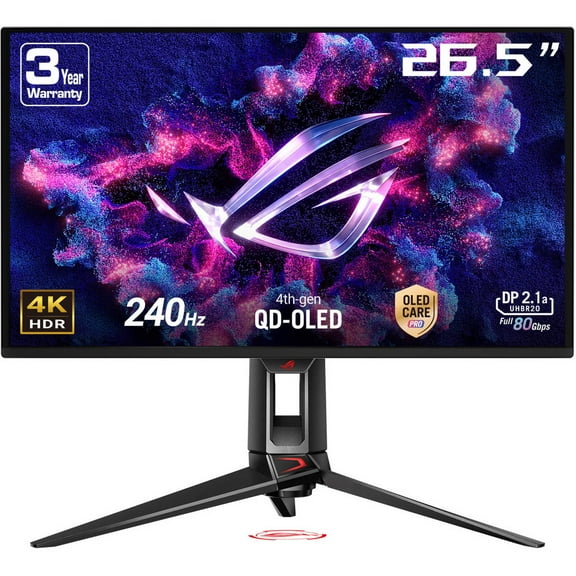 ASUS ROG Swift OLED PG27UCDM 26.5" 16:9 4K Ultra HD 240Hz QD-OLED HDR Gaming Monitor, Black