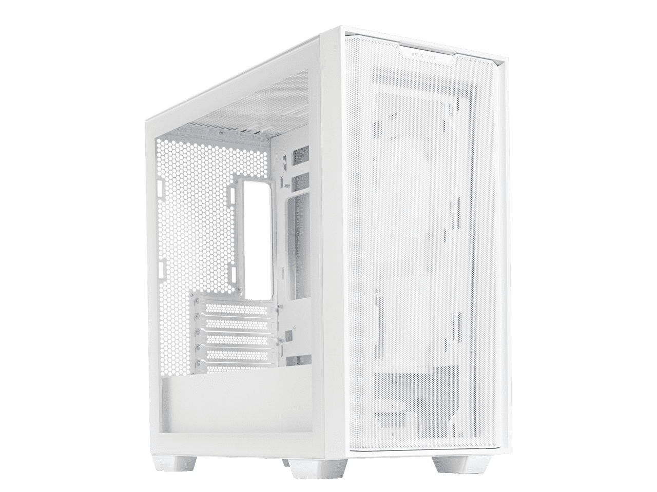 ASUS A21/WHT// Micro ATX Computer Case Steel / Plastic / Tempered Glass-White