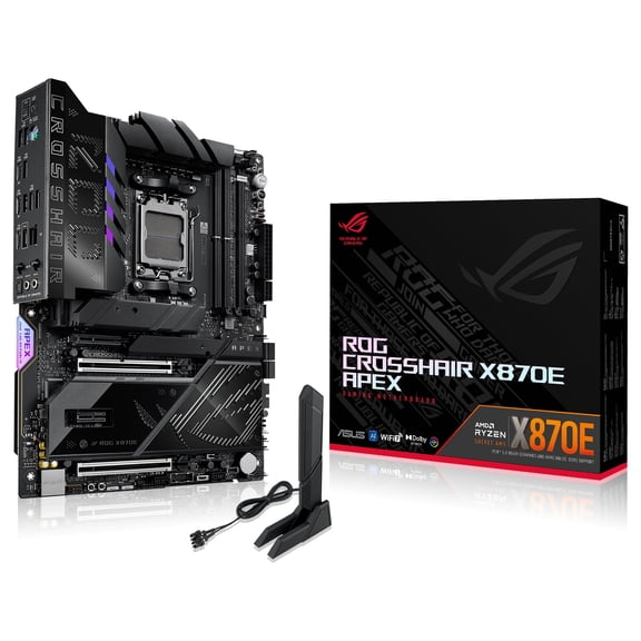 ASUS ROG Crosshair X870E APEX Gaming Motherboard Socket AMD AM5 (Ryzen 9000, ATX, PCIe 5.0, DDR 5 Memory, WiFi 7, AI Overclocking, PCIe Q-Release, Aura Sync)