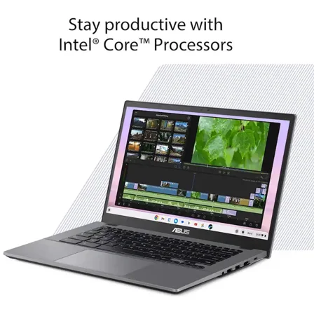 ASUS - CX34 14" FHD Chromebook Plus Laptop with Google AI - Intel Core i5 - 8GB Memory - 128GB SSD - Rock Grey