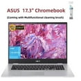 thumbnail image 1 of ASUS Chromebook, 17.3" FHD Display, Intel Celeron-N4500 Processor, 4GB RAM, 64GB eMMC, 256GB Micro SD Card, Intel UHD Graphics 630, Webcam, Wi-Fi 6, Long Battery Life, Chrome OS, Cleaning Brush, 1 of 5