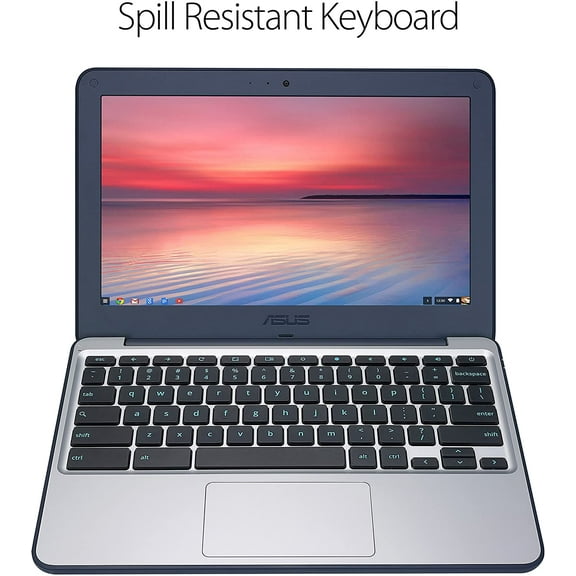 Pre-Owned ASUS Chromebook C202SA-YS02, 1.60 GHz Intel Celeron, 4GB DDR3 RAM, 16GB SSD Hard Drive, Chrome, 11" Screen