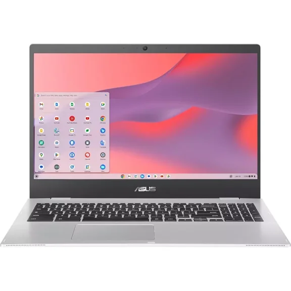 ASUS Chromebook CX1, 15.6" FHD NanoEdge Display, Intel Celeron N4500 Processor, 64GB eMMC Storage, 8GB RAM, ChromeOS, Transparent Silver, CX1500CKA-AS84F