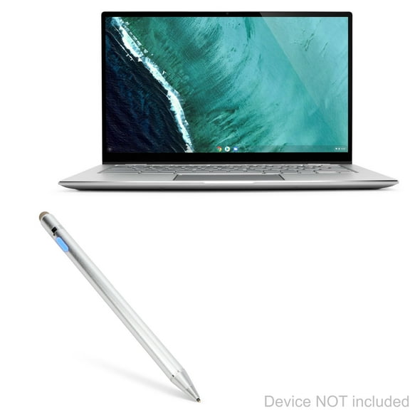 ASUS Chromebook Flip C434 Stylus Pen, BoxWave AccuPoint Active Stylus Electronic Stylus with Ultra Fine Tip for ASUS Chromebook Flip C434 - Metallic Silver