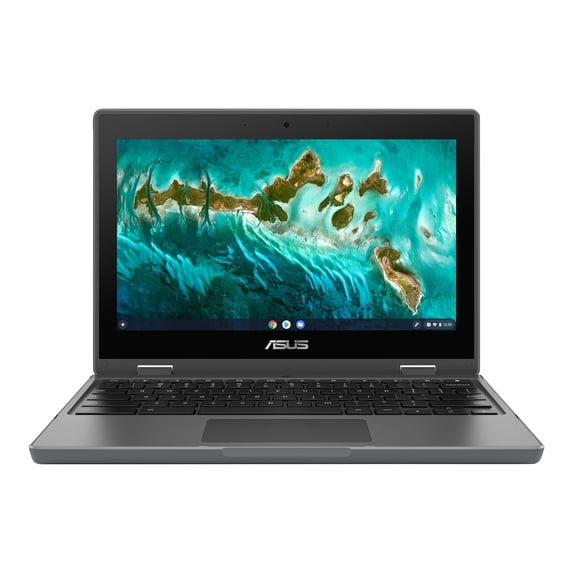 ASUS Chromebook Flip CR1 CR1100FKA-YZ142T - Flip design - Intel Celeron - N5100 / up to 2.8 GHz - Chrome OS - UHD Graphics - 4 GB RAM - 32 GB eMMC - 11.6" touchscreen 1366 x 768 (HD) - Wi-Fi 6 - dark gray