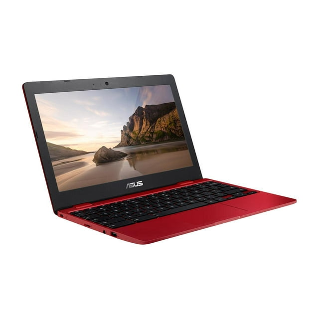 ASUS Chromebook Laptop in Red, 12, Intel Celeron, 32GB Flash Storage, 4GB RAM, C223NA-DH02-RD
