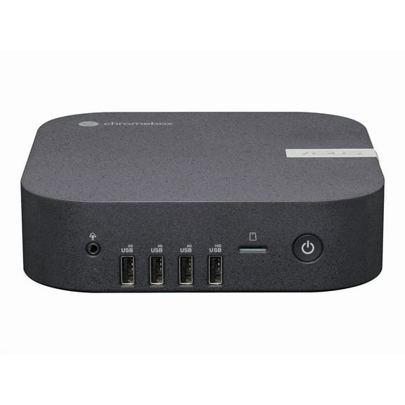 Asus Chromebox 5a CHROMEBOX5A-SC041UN Chromebox - Intel Celeron 7305 - 4 GB - 128 GB SSD - Mini PC - Eco Black - Intel Chip - ChromeOS - Intel UHD Graphics DDR4 SDRAM - IEEE 802.11ax - 65 W