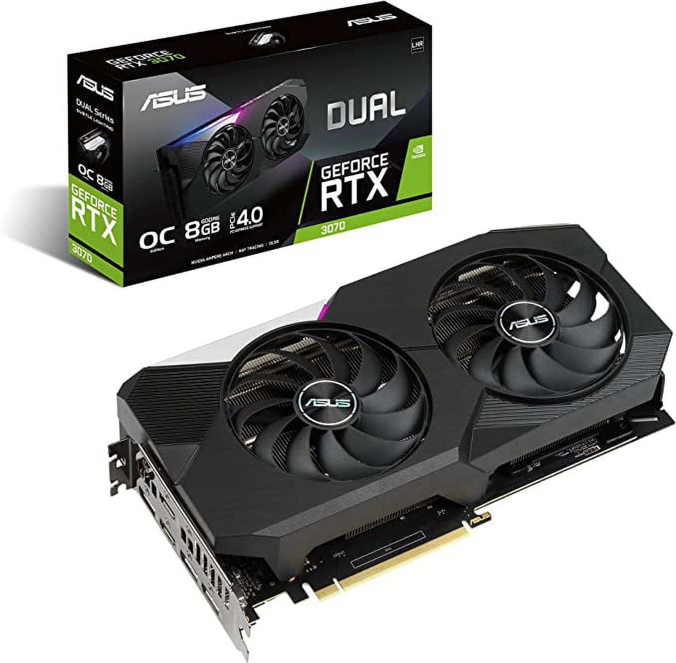 ASUS DUAL-RTX3070-O8G-V2 - OC Edition - graphics card - GF RTX 3070 - 8 GB GDDR6 - PCIe 4.0 - 2 x HDMI, 3 x DisplayPort
