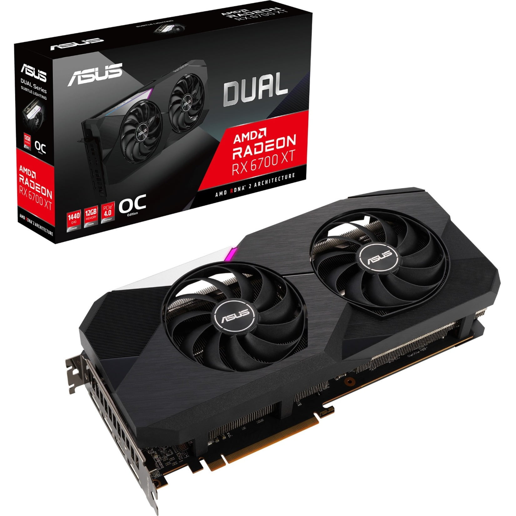 ASUS DUAL-RX6700XT-O12G - OC Edition - graphics card - Radeon RX