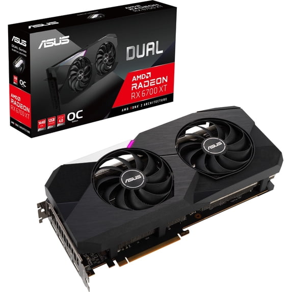 ASUS DUAL-RX6700XT-O12G - OC Edition - graphics card - Radeon RX 6700 XT - 12 GB GDDR6 - PCIe 4.0 - 3 x DisplayPort, HDMI