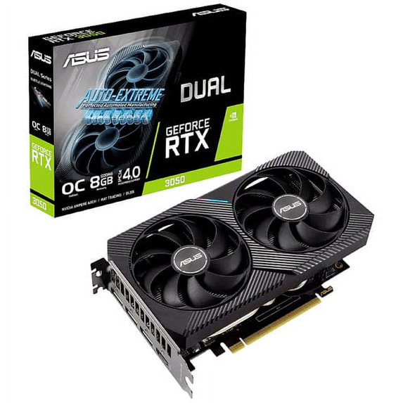 ASUS DUALRTX3050O8G Dual GeForce RTX 3050 8GB GDDR6 PCI Express 4.0 Video Card