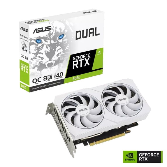 ASUS Dual GeForce RTX 3060 - OC Edition - graphics card - GF RTX 3060 - 8 GB - white