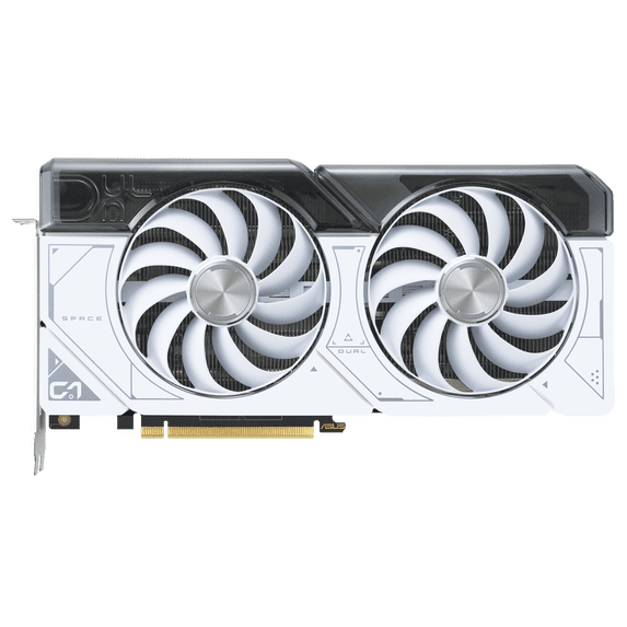 ASUS Dual GeForce RTX 4070 SUPER White OC Edition (PCIe 4.0, 12GB GDDR6X, DLSS 3, HDMI 2.1a, DisplayPort 1.4a, 2.56-slot design, Axial-tech fan design, Auto-Extreme Tech) DUAL-RTX4070S-O12G-WHITE