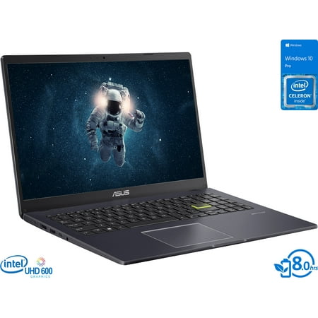 ASUS E510MA Laptop, 15.6" HD Display, Intel Celeron N4020 Upto 2.8GHz, 4GB RAM, 256GB NVMe SSD, HDMI, Wi-Fi, Bluetooth, Windows 10 Pro