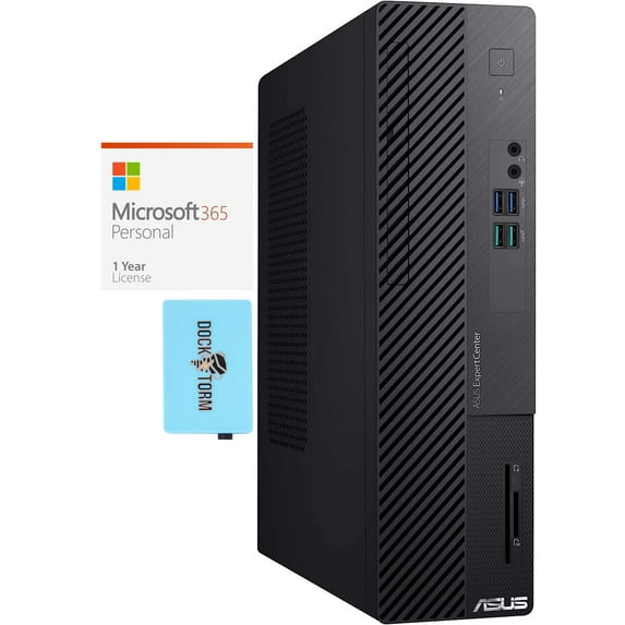 ASUS ExpertCenter D5 SFF Home/Business Mini Desktop (Intel i5-12400 6-Core, Intel UHD 730, 16GB RAM, 7.6TB SATA SSD, Wifi, USB 3.2, HDMI, Win 11 Pro) with Microsoft 365 Personal , Dockztorm Hub