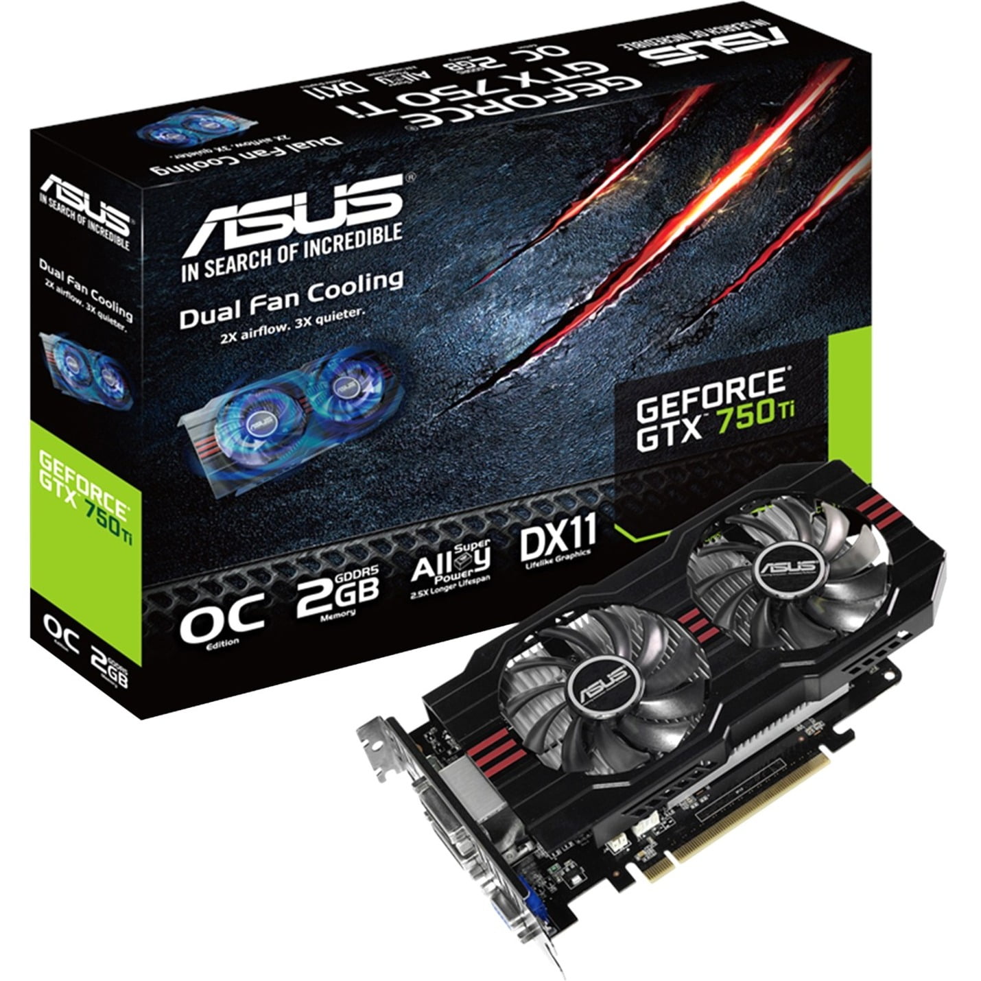 Asus NVIDIA GeForce GTX 750 Ti Graphic Card, 2 GB GDDR5 - Walmart.com