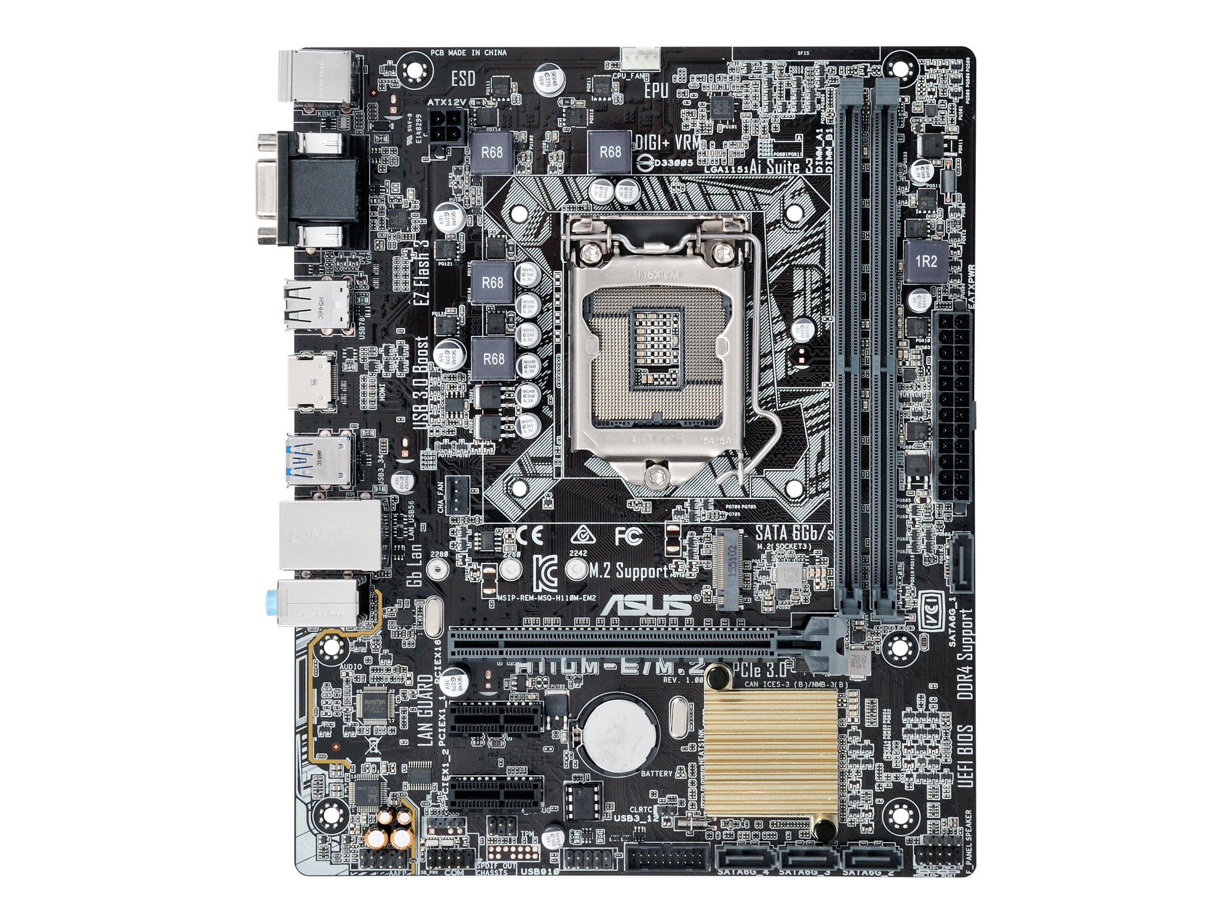ASUS H110M-E/M.2 - Motherboard - micro ATX - LGA1151 Socket