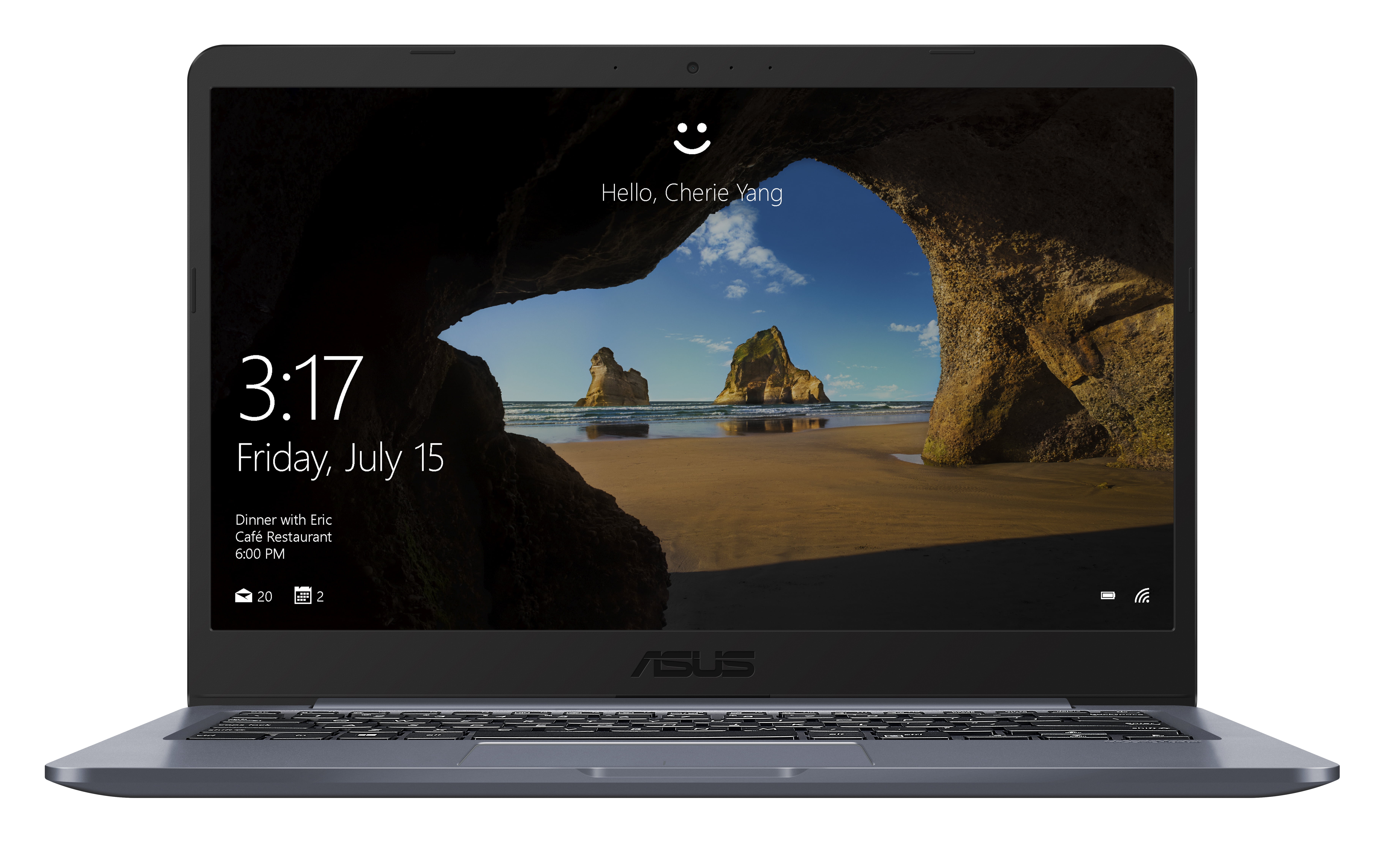ASUS Laptop E14, 14" HD, Intel Celeron N3350 Processor, 4GB RAM, 64GB eMMC Storage, Star Gray, Windows 10 in S Mode with Microsoft 365 Personal 1-year included, L406NA-WH02