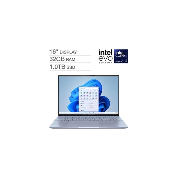 ASUS Laptop Intel Core Ultra 9 285H 32GB Memory 1TB SSD Intel Arc Graphics 16.0" Non-Touch Screen Windows 11 Home ASU-S5606CA-SB92/RB