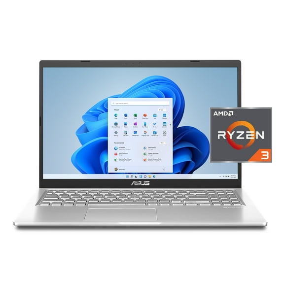 ASUS M515 15.6 PC Laptop, AMD Ryzen 3 3250U, 8GB, 128GB, Windows 11 Home S Mode, Silver, M515DA-WS33