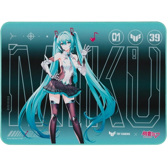 ASUS NC19 TUF Gaming P1 Hatsune Miku Edition - Portable Gaming Mouse pad with Protective Coating, Water-Resistant Surface Durable Anti-fray Stitching