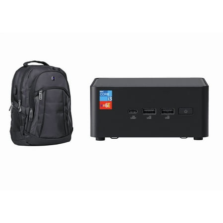 ASUS NUC 14 Pro Mini Desktop (Intel Core 3 100U, Intel Graphics Shared, 32GB DDR5, 256GB PCIe SSD + 2TB HDD, 2 Thunderbolt 4, WiFi 6E, Bluetooth 5.3, 90W PSU, RJ-45, Win 11 Home) w/Premium Backpack