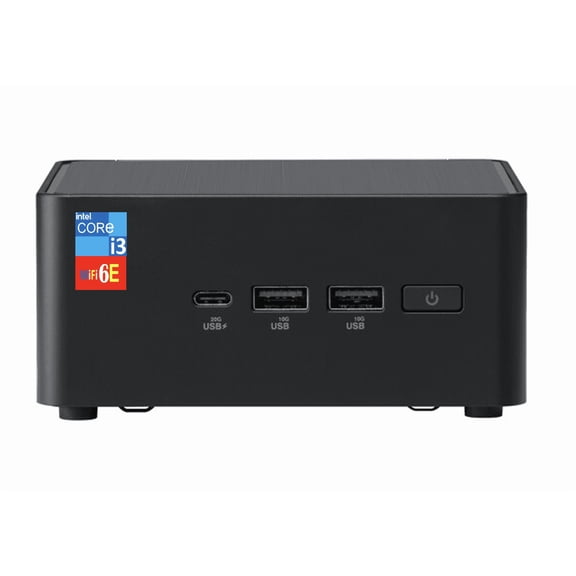 ASUS NUC 14 Pro Mini Desktop (Intel Core 3 100U, Intel Graphics Shared, 8GB DDR5, 128GB PCIe SSD + 500GB HDD, 2 Thunderbolt 4, WiFi 6E, Bluetooth 5.3, 90W PSU, RJ-45, 2 HDMI, Win 11 Home)