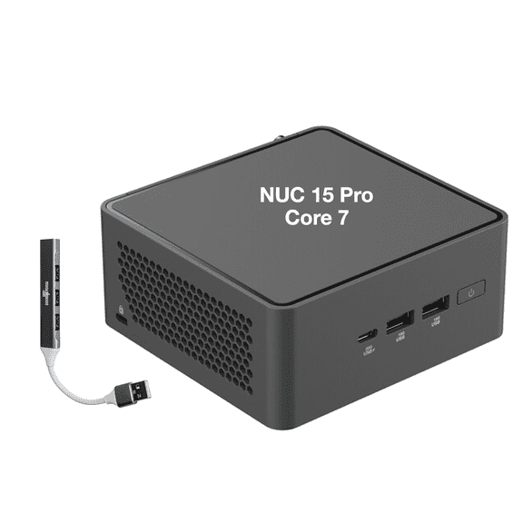 ASUS NUC 15 Pro Core 7 240H 32GB 1TB SSD Mini PC Win11P w/USB Port Expander