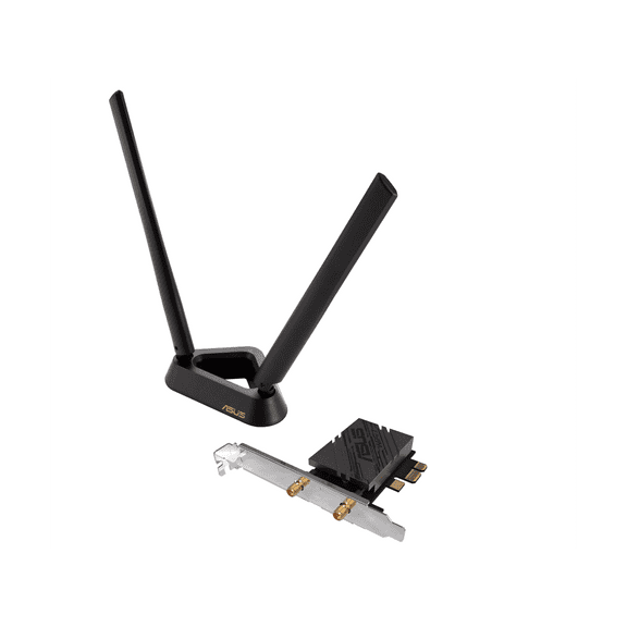 Asus PCE-BE92BT IEEE 802.11be Bluetooth 5.4 Wi-Fi/Bluetooth Combo Adapter for Computer -TAA-compliant - PCI Express x1 - 9.12 Gbit/s - 2.40 GHz ISM - 6 GHz UNII - Plug-in Card