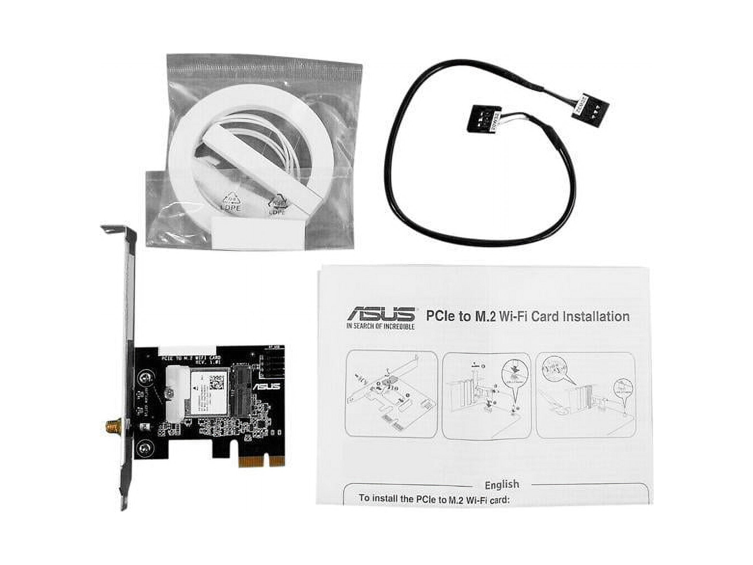 ASUS PCIE to M.2 Wi-Fi Card, RTL8821CE, 802.11AC, Single Antenna ...