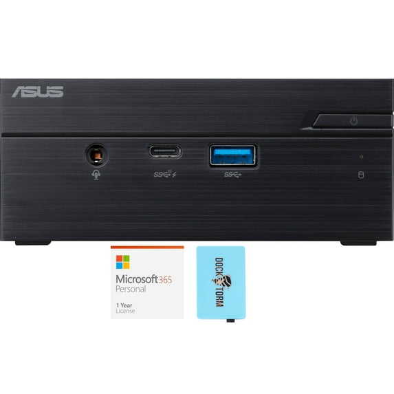 ASUS PN51-S1 Home/Business Mini Desktop (AMD Ryzen 7 5700U 8-Core, AMD Radeon, 64GB RAM, 512GB m.2 SATA SSD, Wifi, HDMI, Bluetooth, Win 11 Pro) with Microsoft 365 Personal , Dockztorm Hub