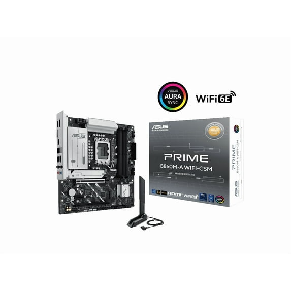 Asus Prime B860M-A WIFI-CSM Desktop Motherboard - Intel B860 Chipset - Socket LGA-1851 - Micro ATX (primeb860m-awifi-csm)