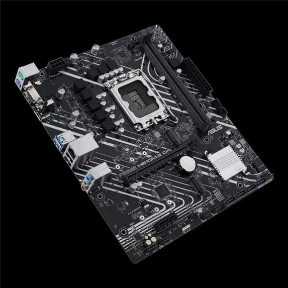 Asus Tek PRIME H610M-E D4-CSM-SI 9.6 x 8.3 in. H610 LGA1700 Max 64GB DDR4 DP D-Sub HDMI mATX Motherboard, Black