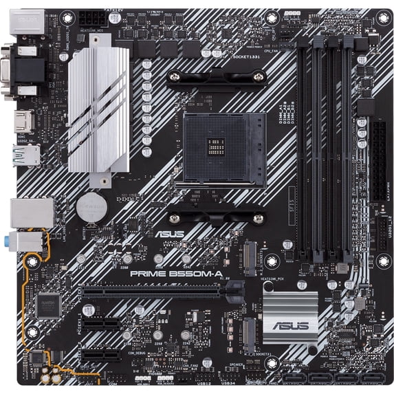 Asus Prime B550M-A/CSM Desktop Motherboard, AMD B550 Chipset, Socket AM4, Micro ATX