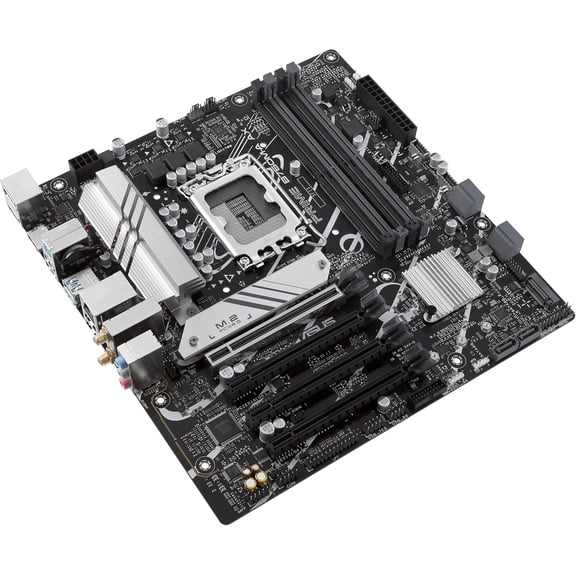 ASUS Prime B760M-A AX LGA 1700 Micro-ATX Motherboard DDR5 PCIe 4.0 2x M.2 Wi-Fi 6 2.5Gb LAN
